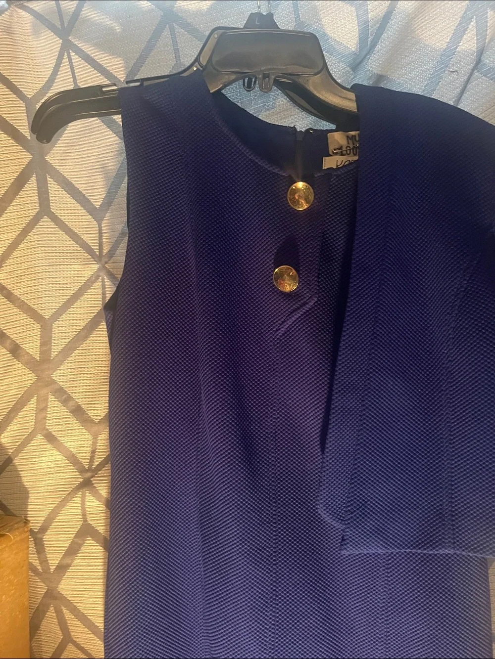 Kasper Two-Piece Royal Blue Sheath Dress with Cropped Jacket